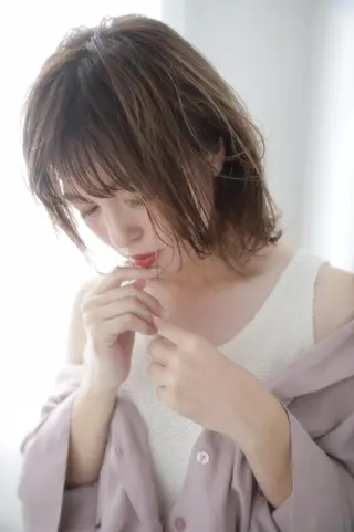 ミディアム カラー レイヤーカット✂️ 横浜No1♡下鳥翔子のヘアスタイル