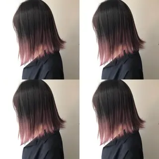 セミロング カラー あさだ しゅうたろうのヘアスタイル