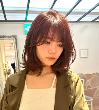 ミディアム カラー 韓国系レイヤー特化 hiroのヘアスタイル