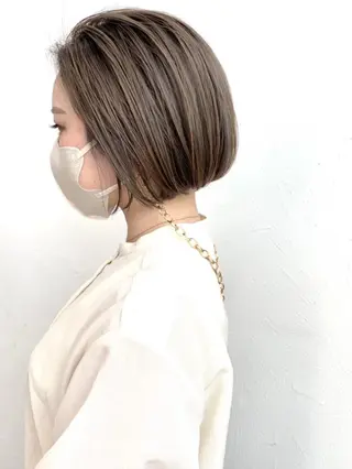ショート カラー 🧸艶々韓国ヘア 🧁mizunaのヘアスタイル