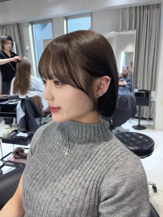 ショート カラー 韓国レイヤー×モテ髪 /MITSUKI🤍のヘアスタイル