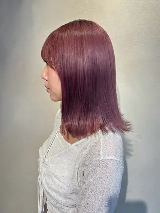 ミディアム カラー ⠀ リコのヘアスタイル