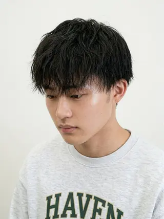 パーマ メンズ 成瀬スパイラル パーマ清水大隼のヘアスタイル