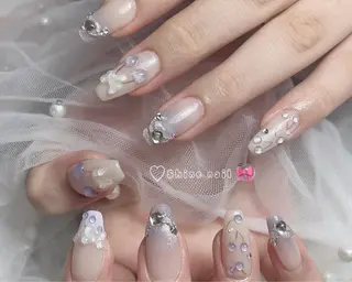 ネイル shine 🎀 長さだし&デザインのネイルデザイン