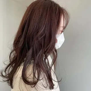 セミロング カラー exfa sakura🪞のヘアスタイル