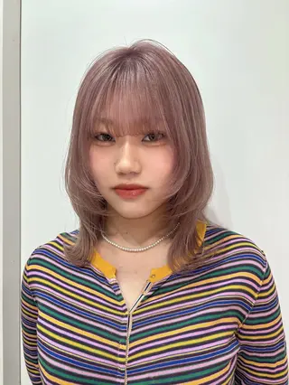ミディアム カラー 似合わせレイヤー/ Wカラー🧸こころのヘアスタイル