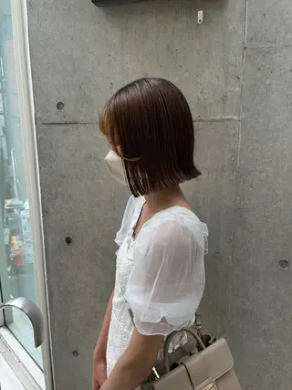 ミディアム カラー ボブ&艶髪透明感 カラー♡TOMOE♡のヘアスタイル