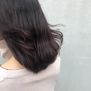 ミディアム カラー 酸性縮毛矯正🧴韓国 レイヤー/髪質改善のヘアスタイル
