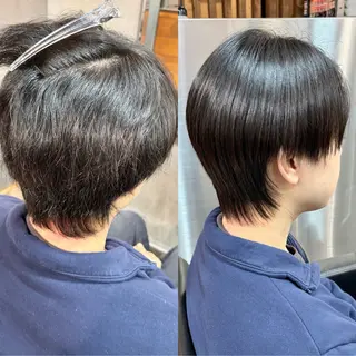 ショート パーマ メンズ ショートボブ髪質改善 縮毛矯正のプロ山道潤のヘアスタイル