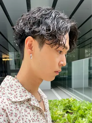 ショート パーマ ヘアアレンジ メンズ 亀井隆汰/メンズ専門 パーマ特化美容師のヘアスタイル