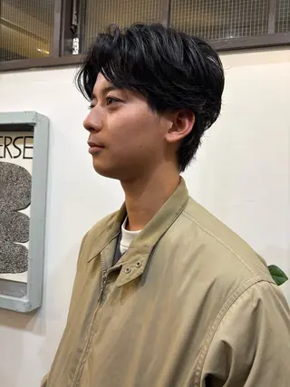 ショート パーマ メンズ 無料カット/ 癖毛風パーマ/凜のヘアスタイル