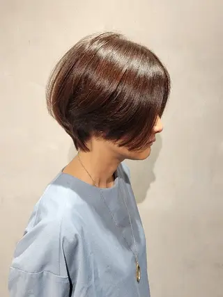 ショート Ayu🐾縮毛矯正/ ブリーチ無しカラーのヘアスタイル