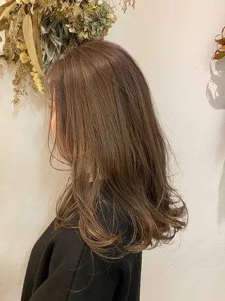 セミロング カラー 🌷レイヤー縮毛/ 艶カラー/ami🌷のヘアスタイル