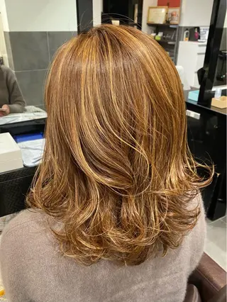ミディアム カラー ⭕️メンズパーマ⭕️ 山口　裕太郎のヘアスタイル