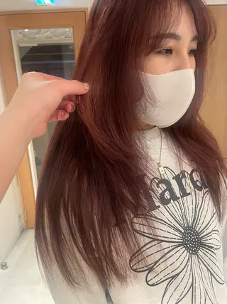 ロング カラー mei|顔まわり ×透明感カラーのヘアスタイル