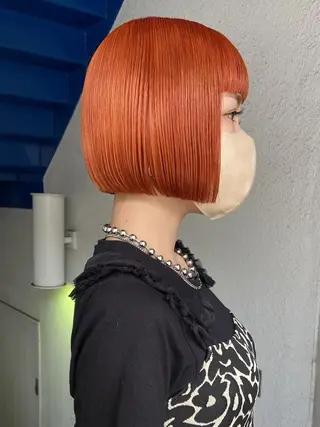 ショート カラー パーマ スパイラルパーマ 🌐hina⭐️のヘアスタイル