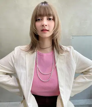 ミディアム カラー 【透明感カラー】💠 TETSUのヘアスタイル