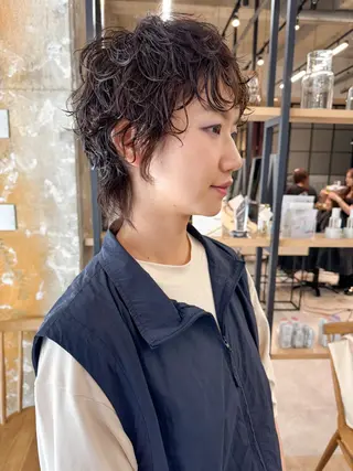 ショート パーマ ELEN 向ヶ丘遊園のヘアスタイル