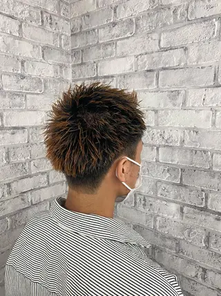 ショート カラー パーマ ヘアアレンジ メンズ キッズ ネイル マツエク・マツパ アイブロウ 🔥漢髪特化メンズ マネージャーYUKIのヘアスタイル