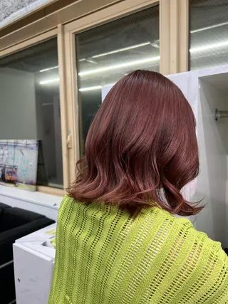 ミディアム ハイトーン&髪質改善 ＆韓国エクステ🤎のヘアスタイル