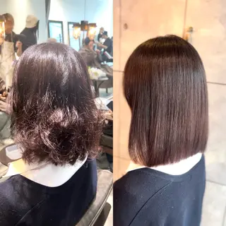 ミディアム パーマ 🌈インナーカラー ‘ショウマ’🌈のヘアスタイル