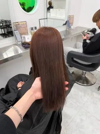 ロング カラー 中韓レイヤー/ ブラウン🤎はやとのヘアスタイル