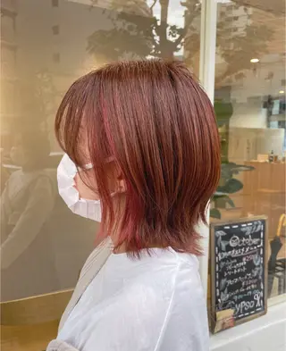 ミディアム カラー 佐々木 美帆のヘアスタイル