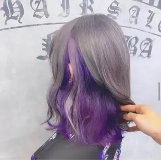 ミディアム カラー ブリーチ&エクステ 🥀ケアカラー特化のヘアスタイル