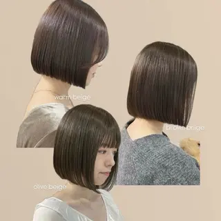 ショート カラー akane/ボブ /ブラウンベージュのヘアスタイル