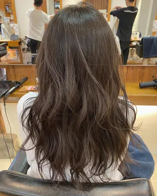 セミロング カラー 🌷レイヤー縮毛/ 艶カラー/ami🌷のヘアスタイル