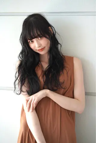 ロング カラー パーマ ヘアアレンジ 松尾謙佑【ハイライト LEDエクステ】のヘアスタイル