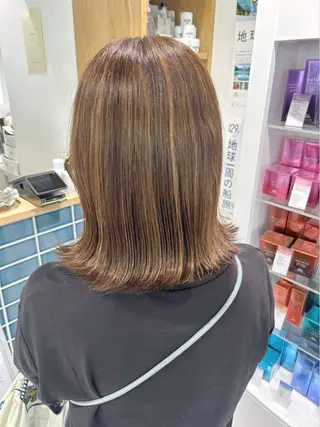 ミディアム カラー トップスタイリスト 💙藤原 純のヘアスタイル