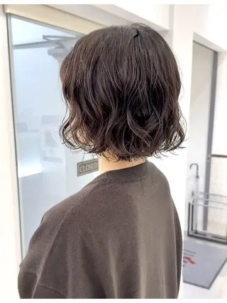 ミディアム カラー パーマ ヒナ/酸性ストレート ・艶カラー🌿のヘアスタイル