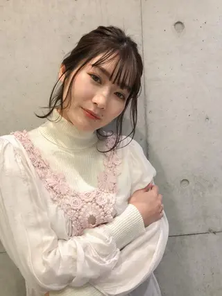 カラー ヘアアレンジ rii-🩰 トレンドメイクのヘアスタイル