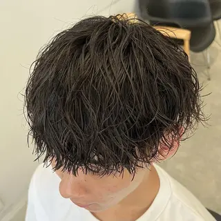 ショート パーマ メンズ メンズパーマ/波巻き 新潟/万代/夏芽🎀のヘアスタイル