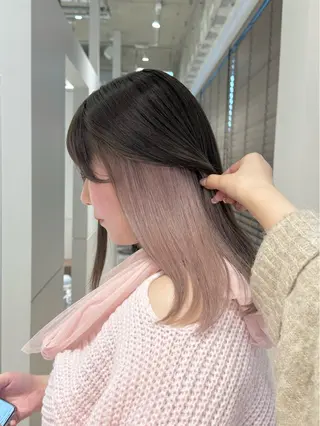 セミロング カラー 🩰透明感カラー♡ UTA🩰のヘアスタイル