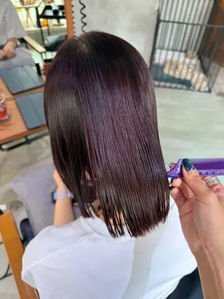 ミディアム カラー ウルフ レイヤー パーマ🪐MANAのヘアスタイル