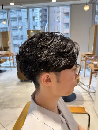 パーマ メンズ 鈴木弥月/大人ボブ× 透明感カラーのヘアスタイル