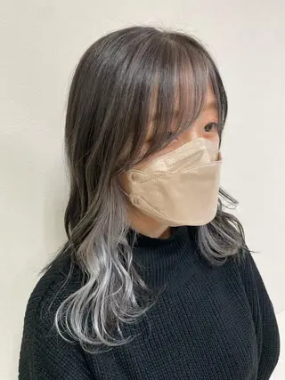 セミロング カラー ヘアアレンジ 【Sweep】おじま のぞみのヘアスタイル