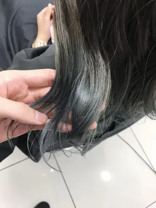 セミロング カラー 西村 文豪のヘアスタイル