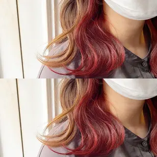 ミディアム カラー あさだ しゅうたろうのヘアスタイル