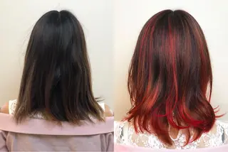セミロング カラー ✨デザインカラー✨ ハイトーン　森貴章のヘアスタイル