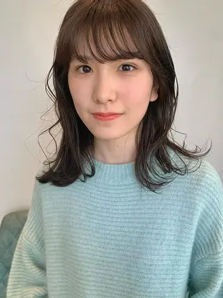 セミロング カラー RISAKO レイヤーカット🎀のヘアスタイル