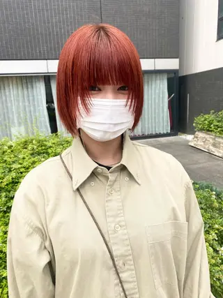 ショート デザインカラー/ボブ ブリーチカラー/ユリのヘアスタイル