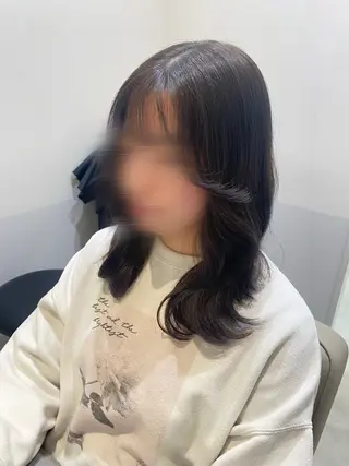 セミロング カラー 韓国ヘア・カラー 🩵SHIZUKUのヘアスタイル