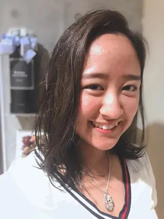 ミディアム カラー ヒラヤマ ユウスケのヘアスタイル