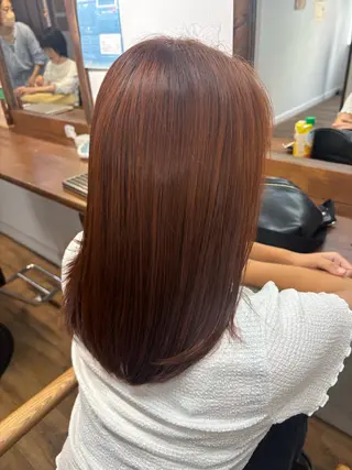 セミロング カラー つばた みゆ🦋のヘアスタイル