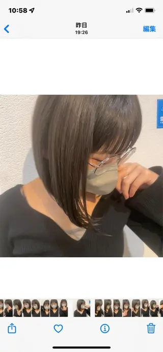 ミディアム カラー 梅田/赤み消しカラー /顔まわりcut🤍のヘアスタイル