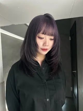 カラー ️💜akari💜 ハイトーン/レイヤーのヘアスタイル