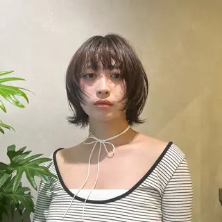ショート カラー 🌿‬ナチュラル/パ ーマヘア/蒼真🍃のヘアスタイル